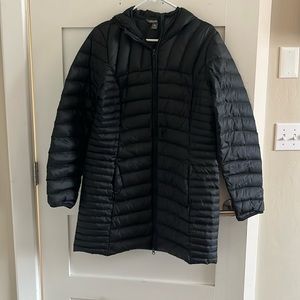 Eddie Bauer hooded down jacket Women's tall large